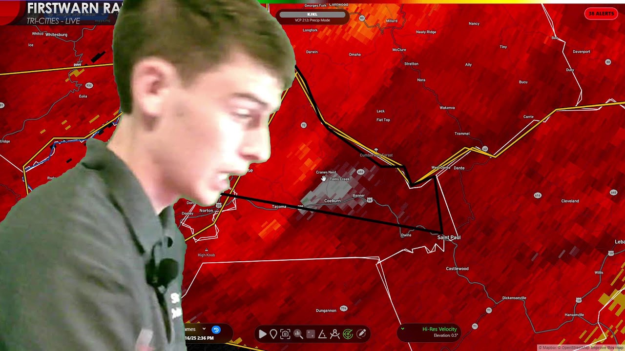 Wise County, VA Tornado Warning 5-16-25