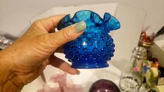 garage sale haul.  #vintage #fenton #glass #ebay #oldpeople #garagesalehaul #,garagesale