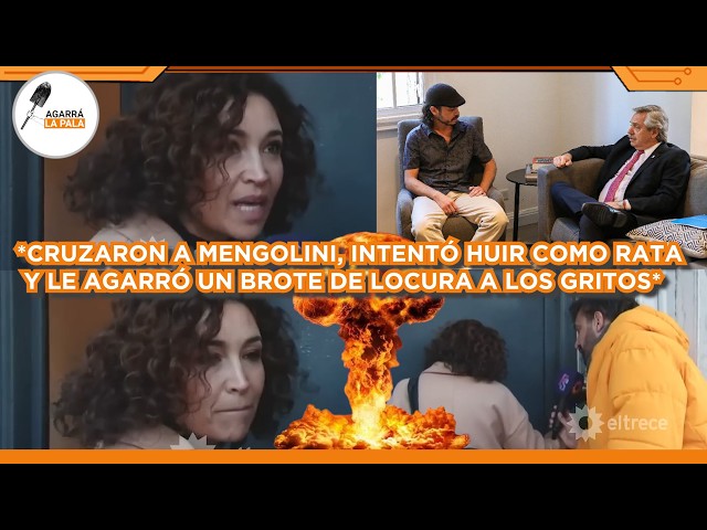 CRUZARON A LA KUKA MENGOLINI, INTENTÓ HUIR COMO RATA Y TUVO UN BROTE DE LOCURA A LOS GRITOS EN VIVO