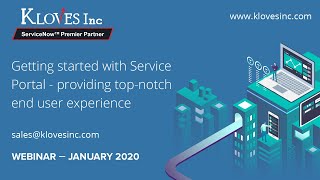 Getting started with Service Portal - providing top-notch end user experience