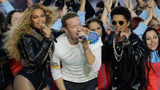 Video thumbnail of "Coldplay, Beyoncé & Bruno Mars Super Bowl 50 Halftime Show 1080i"