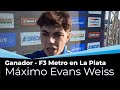 F3 Metro: Evans Weiss remontó hasta la victoria