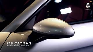 718 Cayman Rhodium Silver Black-Red