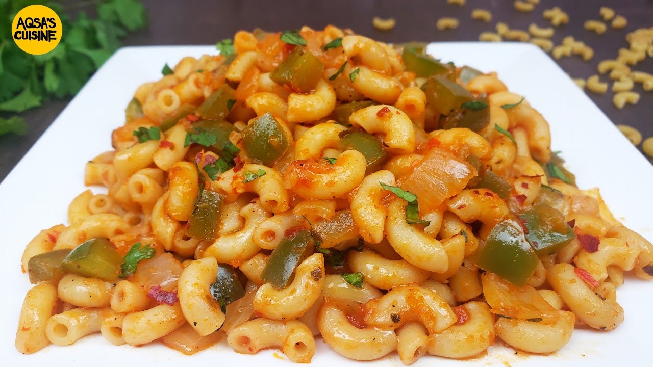 Spicy Veg Pasta Pakistani & Indian Style Recipe Ready in 5 Mins, Spicy