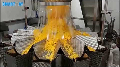 A Multihead Weigher Auto Weighing Shredded Cheese