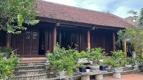Tham quan căn nhà gỗ 3 Gian thờ gia tiên bằng gỗ lim,liên hệ e Bằng 0839678333