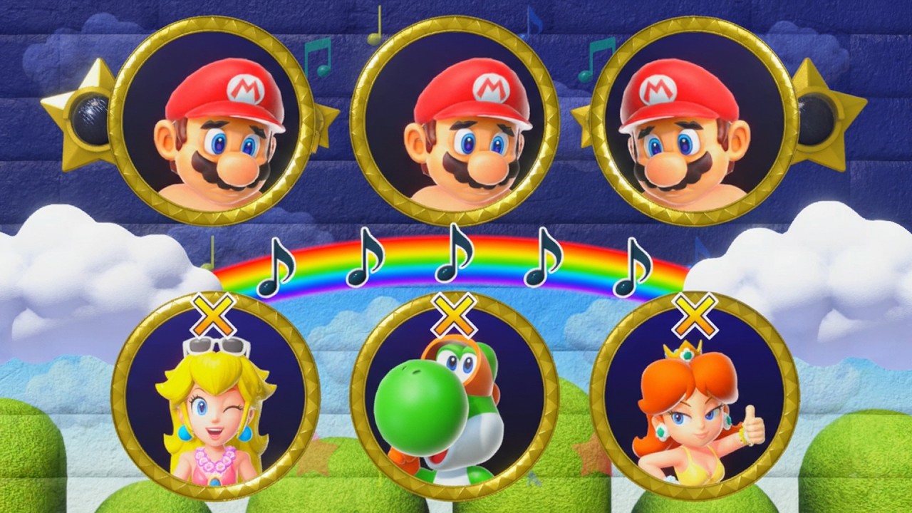【マリオパーティスーパースターズ】ミニゲームマリオVsピーチVsヨッシーVsデイジー(最強CPU｢たつじん)