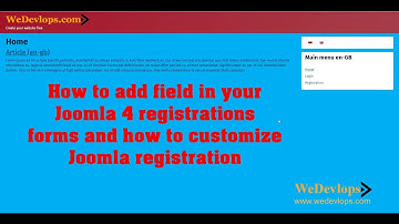 How to add a field in your Joomla 4 registrations forms and how to customize Joomla registration