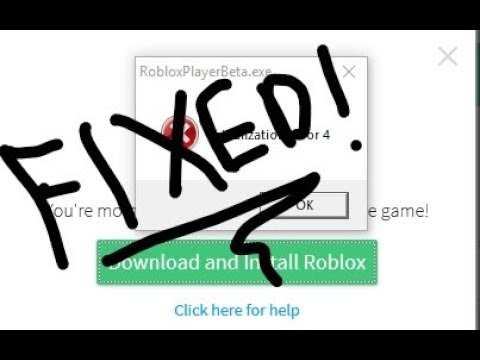 The Roblox Instalation Error 4 Has Been Fixed 100 Youtube