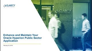 Enhance & Maintain Your Oracle Hyperion Public Sector Application