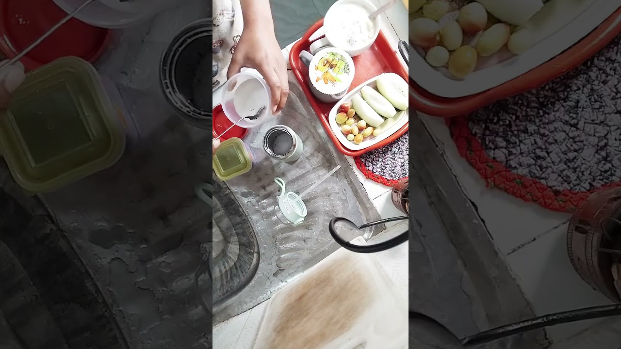 Let's make some milkshakes with  me... it's a almond date banana shake..let's go