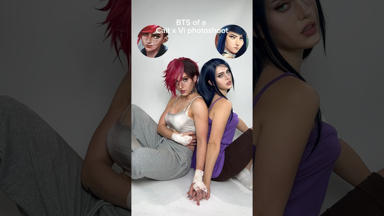 Vi x Cait content anybody? 🧑‍🍳 with ​⁠@Candylion as Caitlyn 💙 #arcane #arcanecosplay