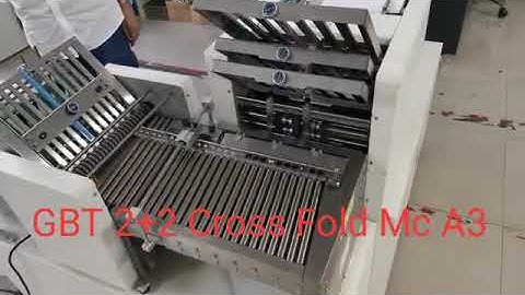 Paper folding machine A3 cross folds by G B TECH INDIA, WhatsUp No. +919810659949