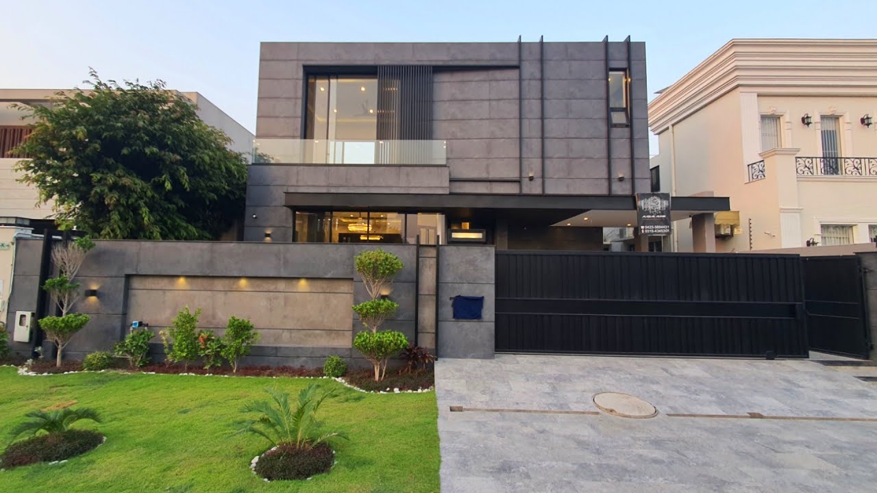 1 Kanal BLACK HOUSE For Sale in DHA Luxury House Design V147 YouTube