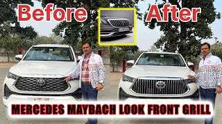 Mercedes Maybach Look Front Grill Installation In Innova Hycross | Car House Bareilly