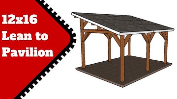 12x16 Lean to Pavilion Plans