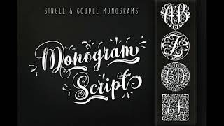 Monogram Script Font - World Best Couple Monogram Font!