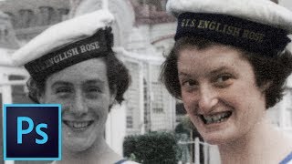 The Crew Of The English Rose C1950 Photoshop Colourisation