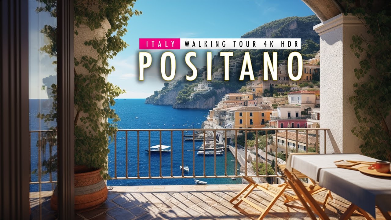 Walking tour 4K60 HDR - Positano, Amalfi coast - Italy HDR
