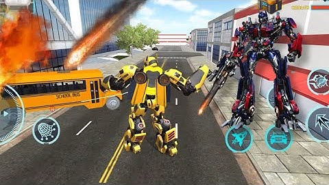 Optimus Prime Jet Robot Car Game 2020 | Multiple Transformations Android Gameplay