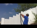 INSTALL VINYL FENCE ON A VERY STEEP HILL