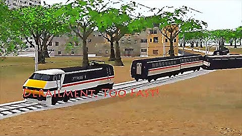 India using Inter City Class 91 Got Derailment Because Too Fast - Train Sim