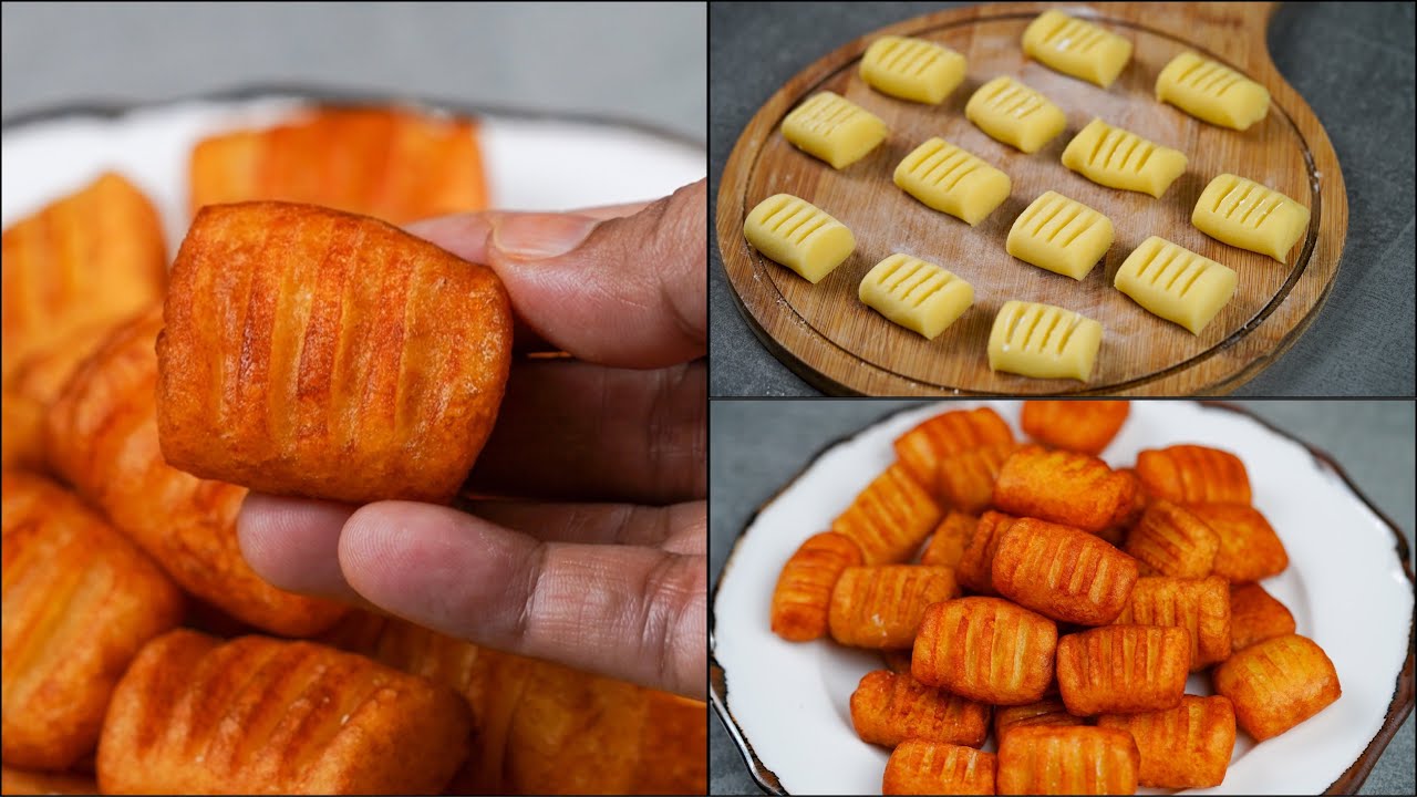 TAKE 2 POTATOES & MAKE THIS DELICIOUS SNACKS IN JUST 10 MIN. | BUBBLE POTATO CHIPS  | SNACKS REC