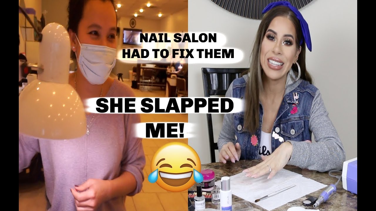 FOLLOWING NAIL CAREER EDUCATION VIDEO DOING MY OWN ACRYLIC NAILS AT HOME YouTube