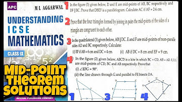 Mid Point Theorem || M.L. AGGARWAL || CLASS 9 || ICSE || CBSE