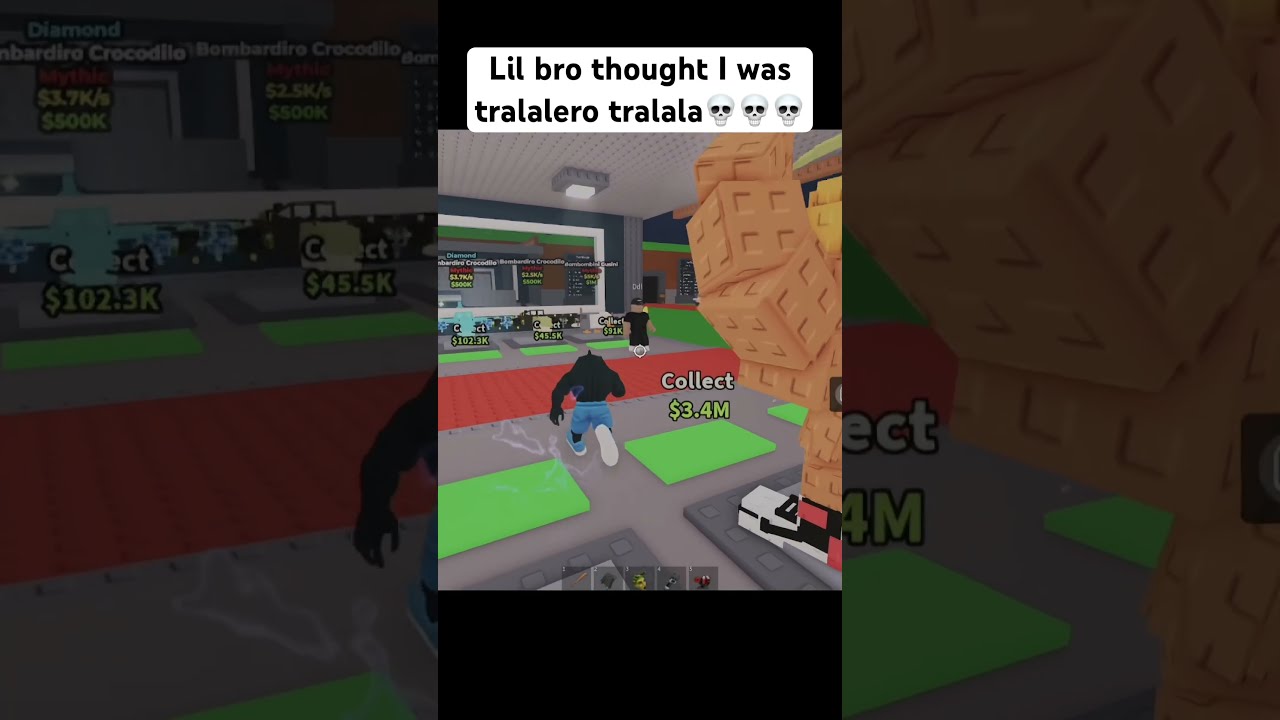 Lil Bro Thought I Was Tralalero Fyp Roblox Funny Viral LaughLabJD Stealabrainrot Brainrot