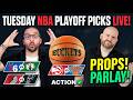 🚨LIVE!🚨 Tuesday NBA Playoff Picks, Player Props, &amp; Our PARLAY!