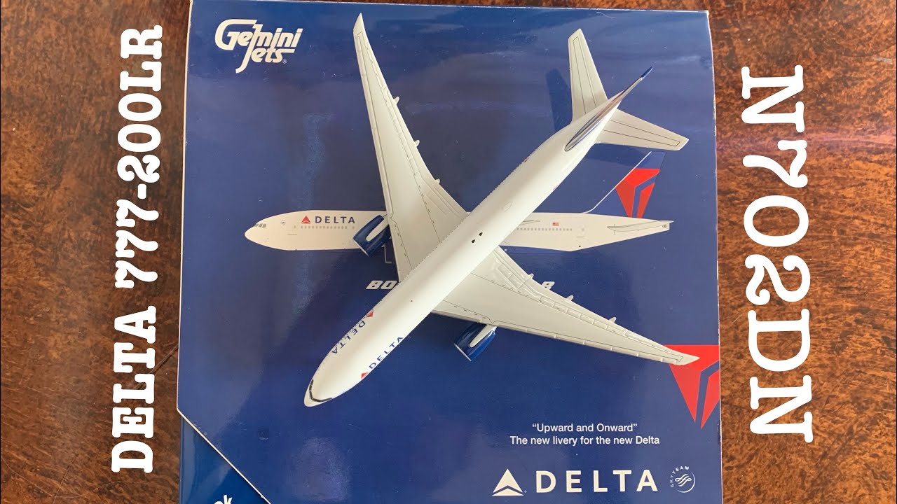 RARE Geminijets 1:400 Delta 777-200lr N702DN ( Unboxing and Review  