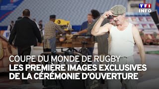 Les répétitions de la cérémonie d'ouverture de la Coupe du monde de rugby avec Jean Dujardin