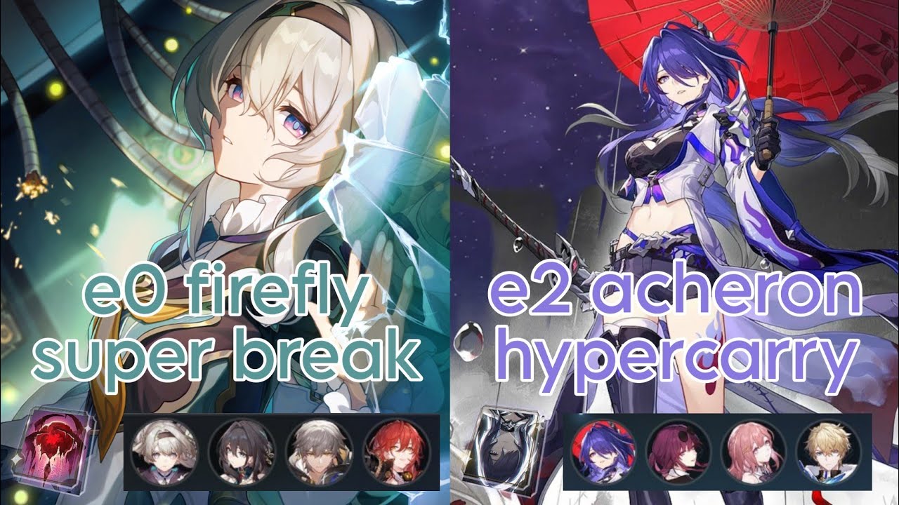 [2.6 pure fiction] firefly super break & e2 acheron hypercarry - YouTube
