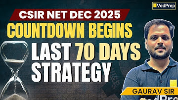 Last 70 Days Preparation Strategy | CSIR NET Dec 2025 Mathematical Sciences | VedPrep Maths Academy
