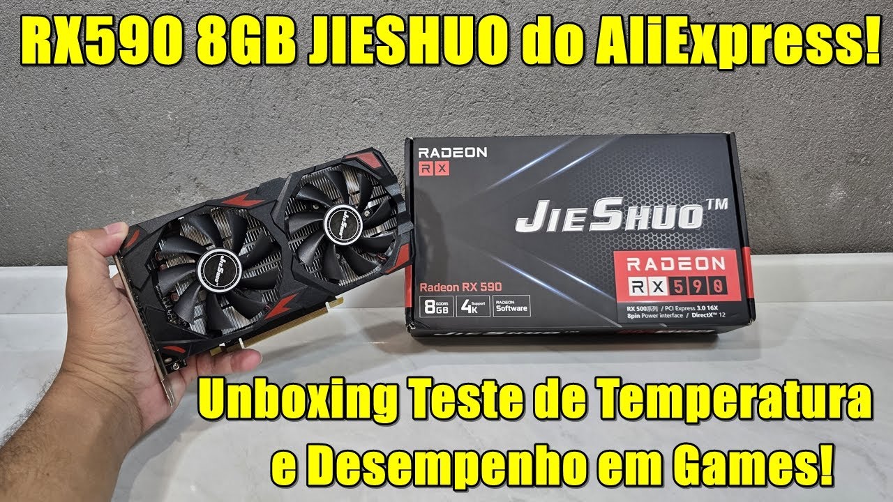 RX590 8GB JIESHUO from AliExpress! Unboxing, Temperature Test and