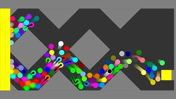 Shutter Crush 100 Marble Survival Race in Algodoo