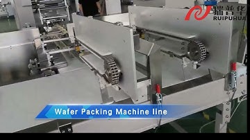 4pcs family wafer Packing Machine line. wafer biscuits automatic package system.