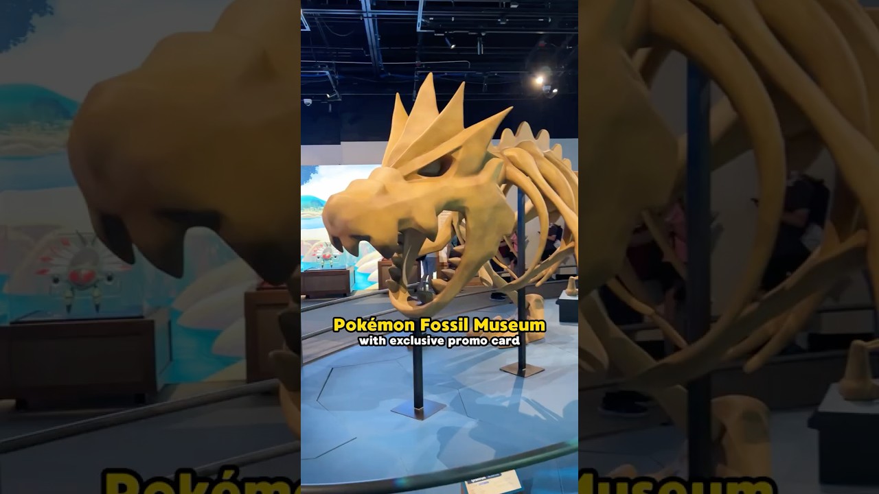They are handing out exclusive Pokemon cards! Pokémon Fossil Museum Tour ⛏️