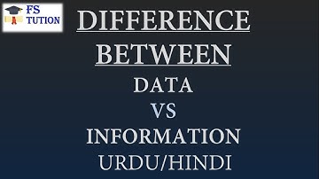 Difference Between Data and Information | With Example | (Urdu/hindi)