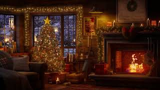 ?Christmas Fireplace Classic & Traditional  | Christmas Ambience, Fireplace and Snowfall Sound
