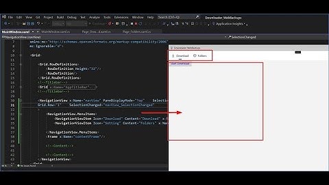 WinUI3 Change Pages with Navigation Element  NavigationView Tab