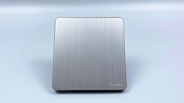 Công Tắc 1 Nút Tràn Viền Hợp Kim Cao Cấp Màu Ghi Xám Chính Hãng Tenko TK-DA-01