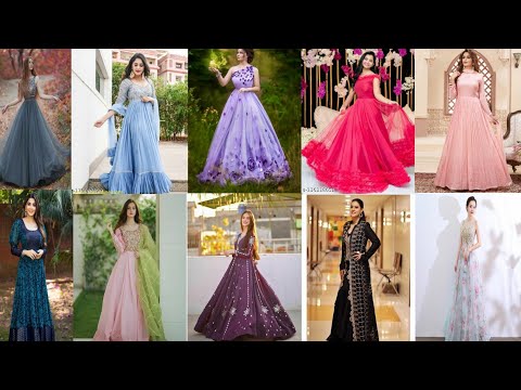 Plain Simple Georgette Gown Designs - How to Stitch Your Own Party Wear Gown  With Plain Fabric - YouTube