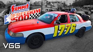 Leading Laps In a Nitrous Powered Crown Vic, Burnouts, Drone Show, and more!