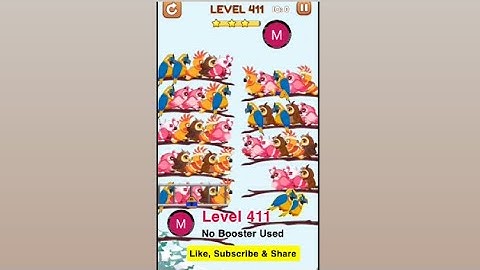 #bird #sort 2 #color #puzzle #level 411 #birdsort #colour #gaming #viral #trending #shorts #solution