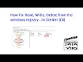Read Write Registry in Dotnet Core