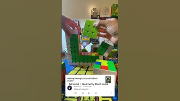 Making The Geometry Dash Cube Out Of Rubik’s Cubes!