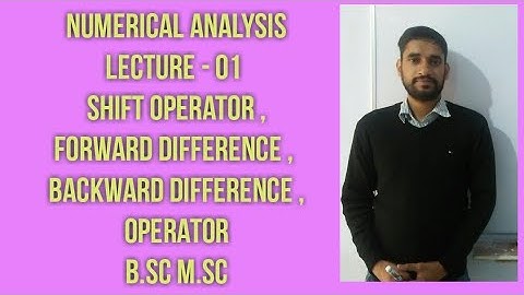 numerical analysis lecture 1  calculus of finite difference for all university bsc class and kvs
