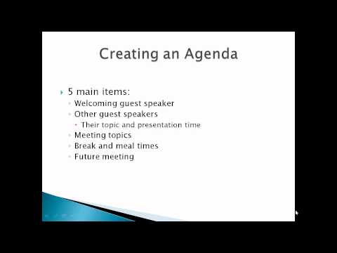 Coordinating A Business Meeting
